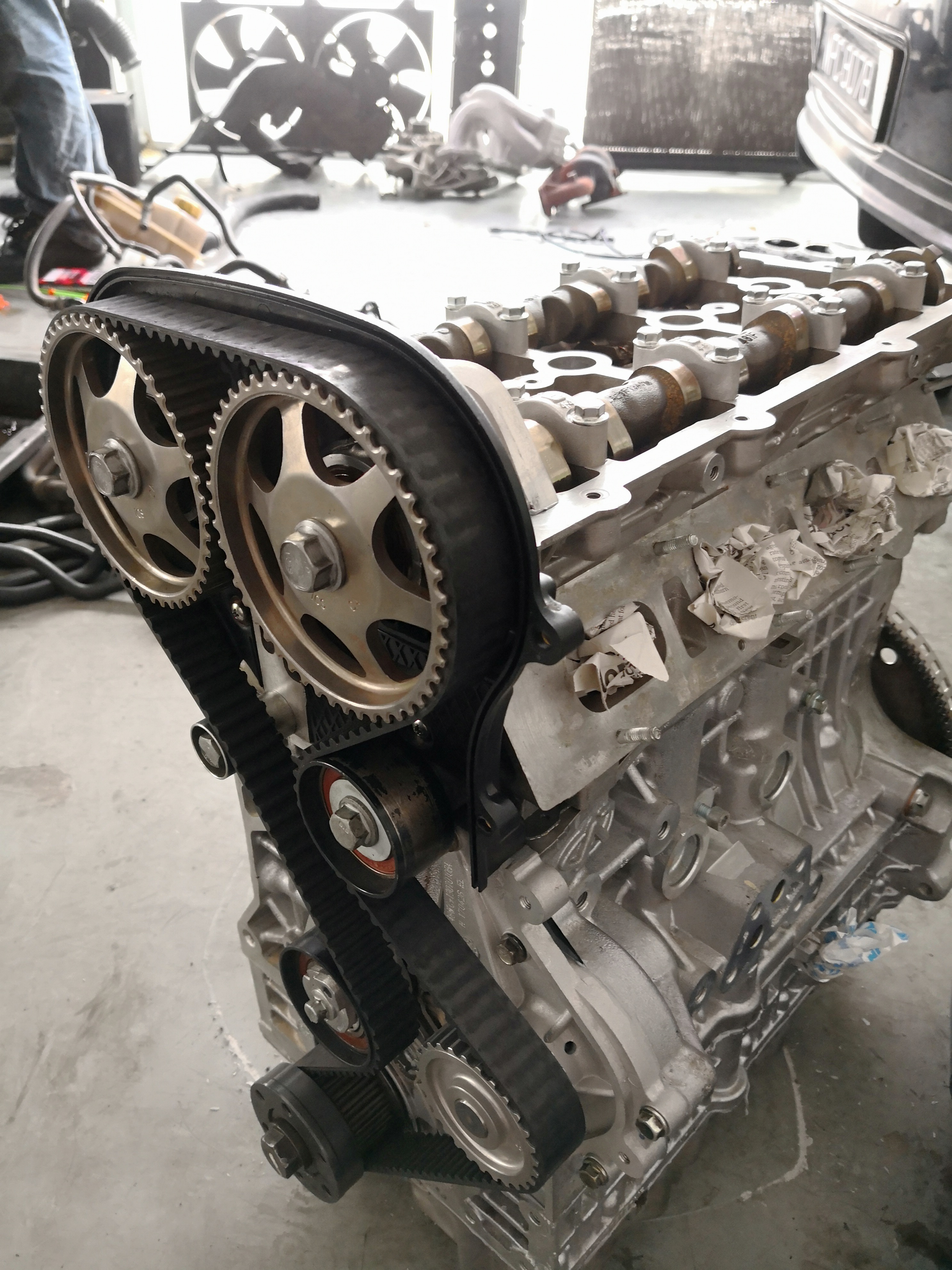 Chery engine during overhaul process